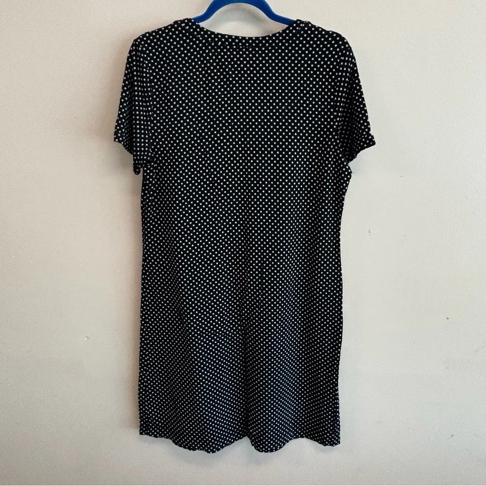 Soma Black Dress Slip Pajama. Cute polka dot - black & White Dots. Size Medium